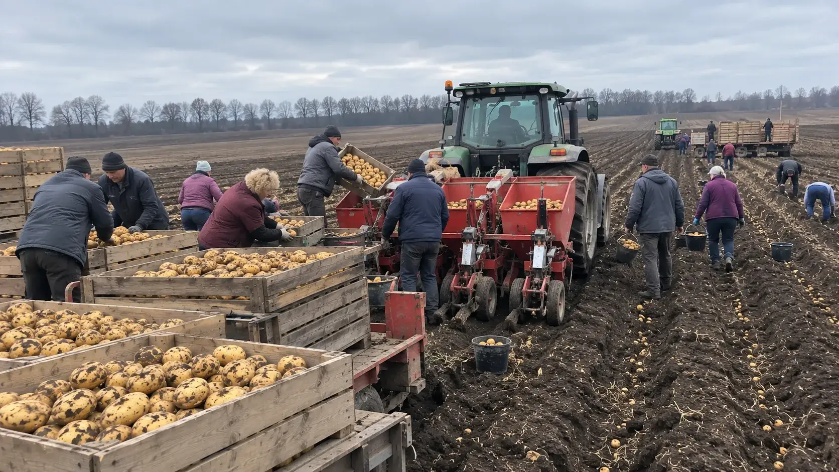 Грядка з осінньою посадкою під мульчею